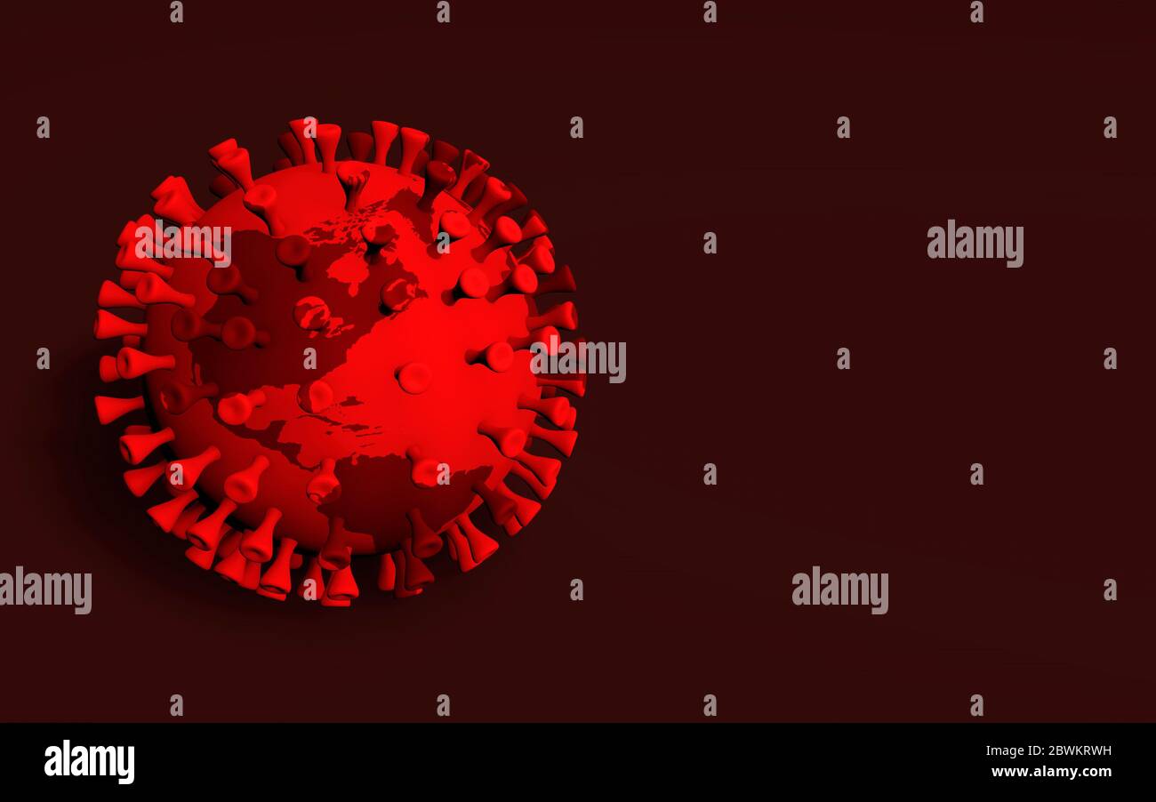 Coronavirus COVID-19 infezione disease America Terra 3D concetto isolato Foto Stock