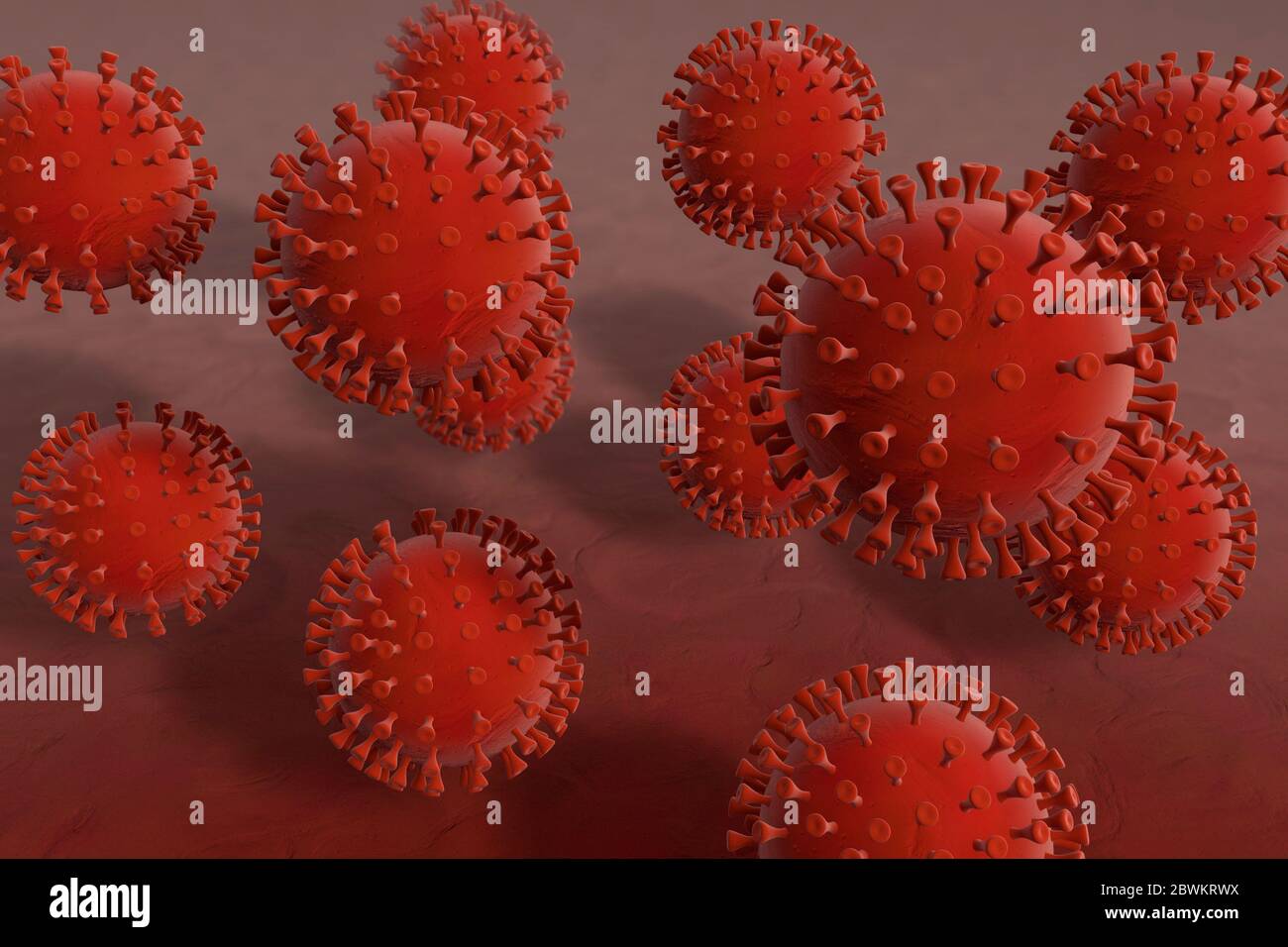 Coronavirus COVID-19 infezione diseasis background concetto 3D Foto Stock