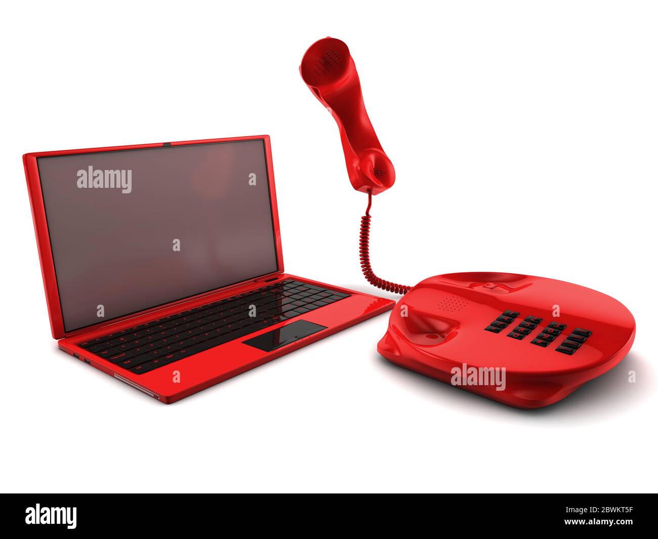 Un pacchetto di due servizi principali di telecomunicazione Foto Stock