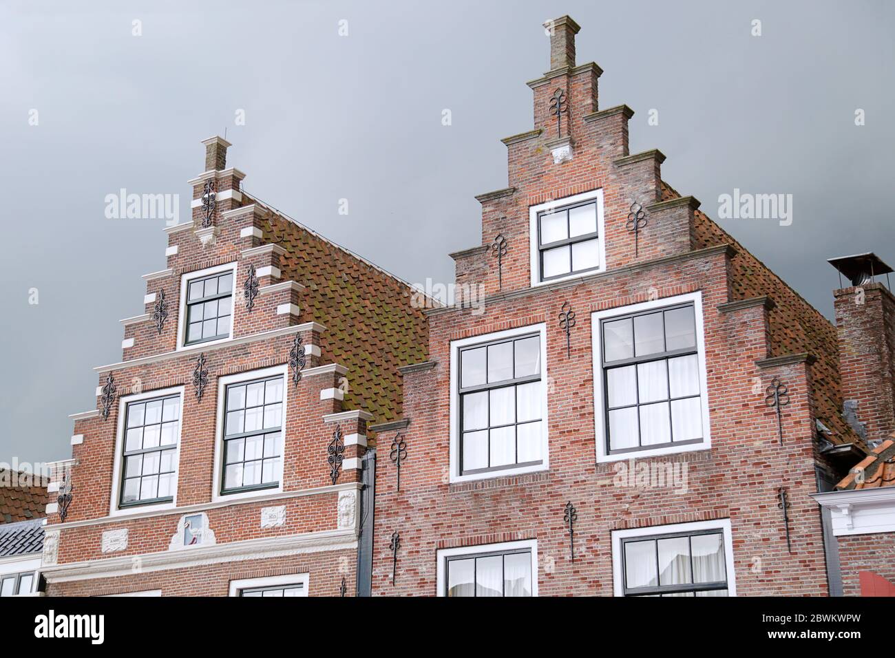 Case tradizionali a Edam, Paesi Bassi Foto Stock