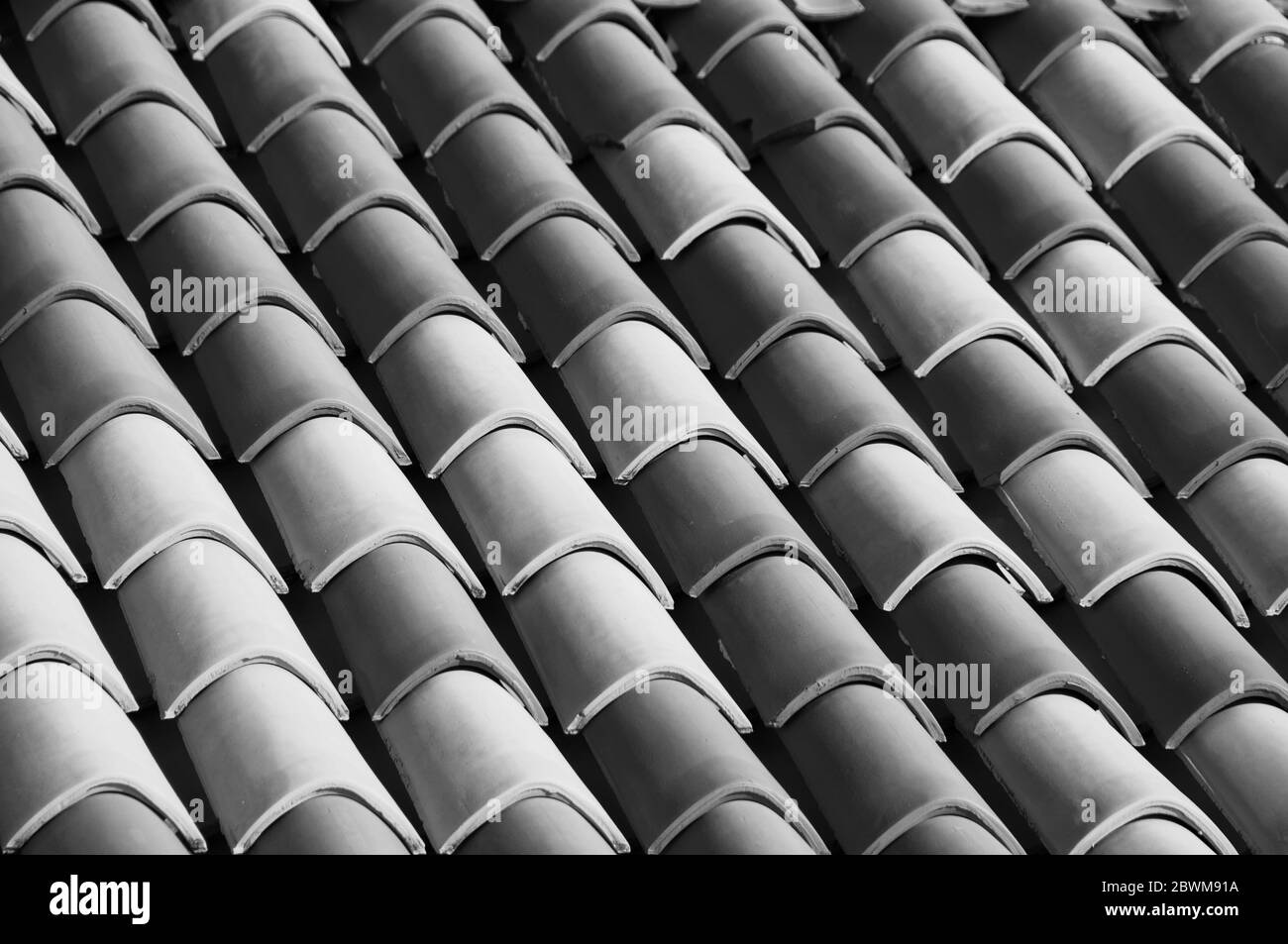 Dubrovnik, Croazia. Vista ravvicinata delle famose tegole rosse di Dubrovnik, Croazia Foto Stock