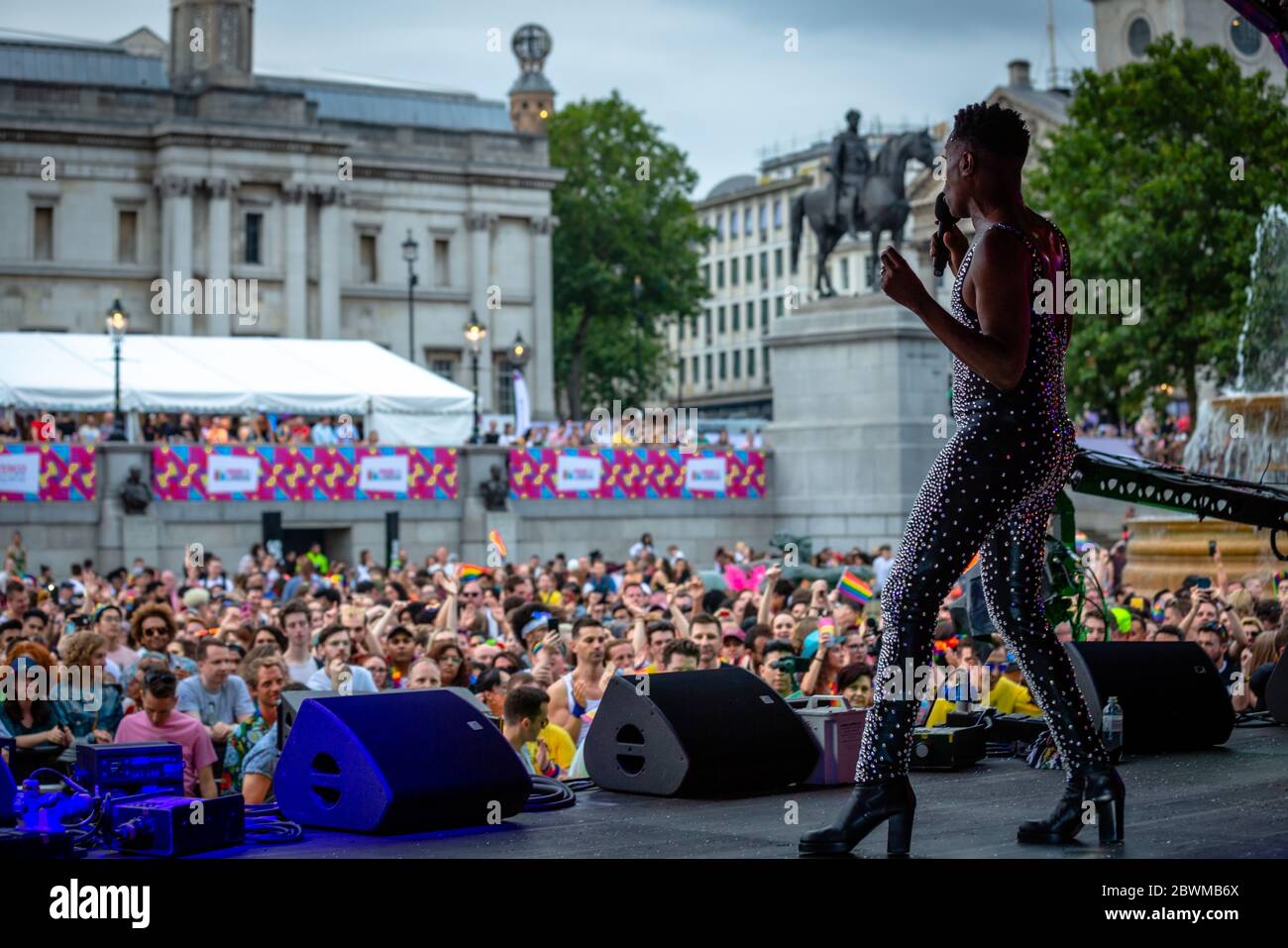 LONDRA, INGHILTERRA - LUGLIO 06: Billy Porter durante Pride a Londra 2019. L'orgoglio di Londra è il più grande e diversificato orgoglio del Regno Unito che fornisce una piattaforma Foto Stock