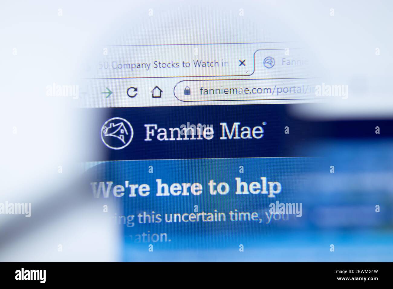 Mosca, Russia - 1 giugno 2020: FannieMae.com pagina del sito web. Logo Fannie Mae sullo schermo, editoriale illustrativo. Foto Stock