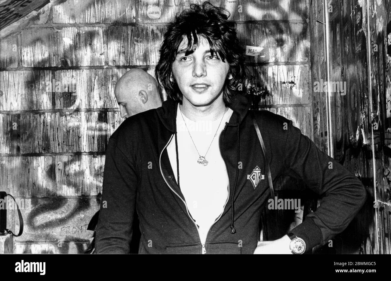 Musicisti al retro del club Marquee. Foto Stock