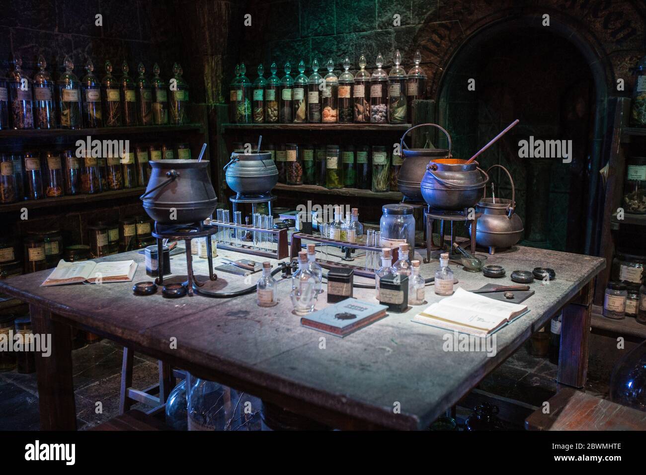 Harry Potter, tour dello studio, backstage, oggetti, fabbrica di film, studi, Londra, Regno Unito Foto Stock