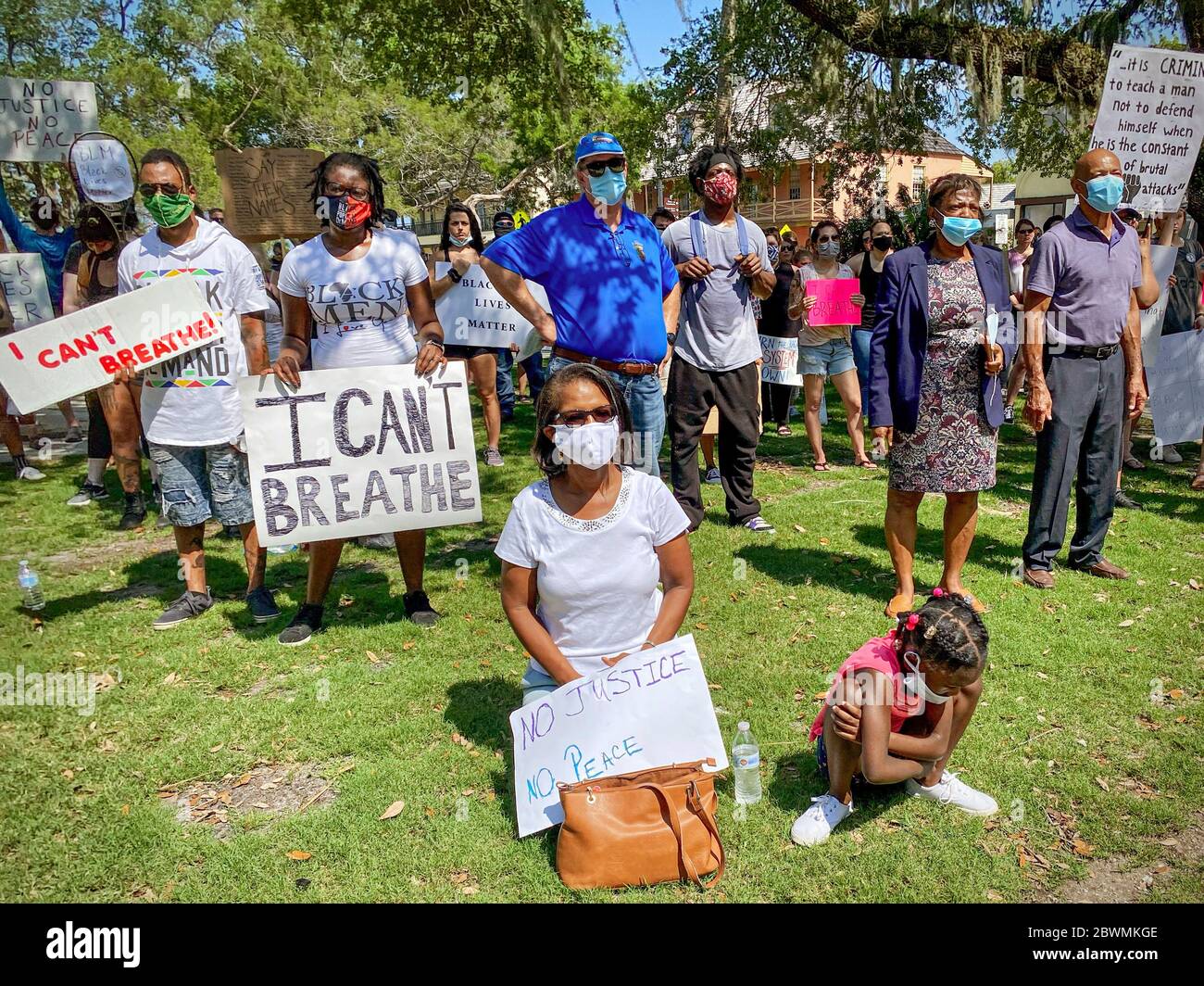 Dimostrazione di Black Lives Matter. St. Augustine, Florida. Foto Stock