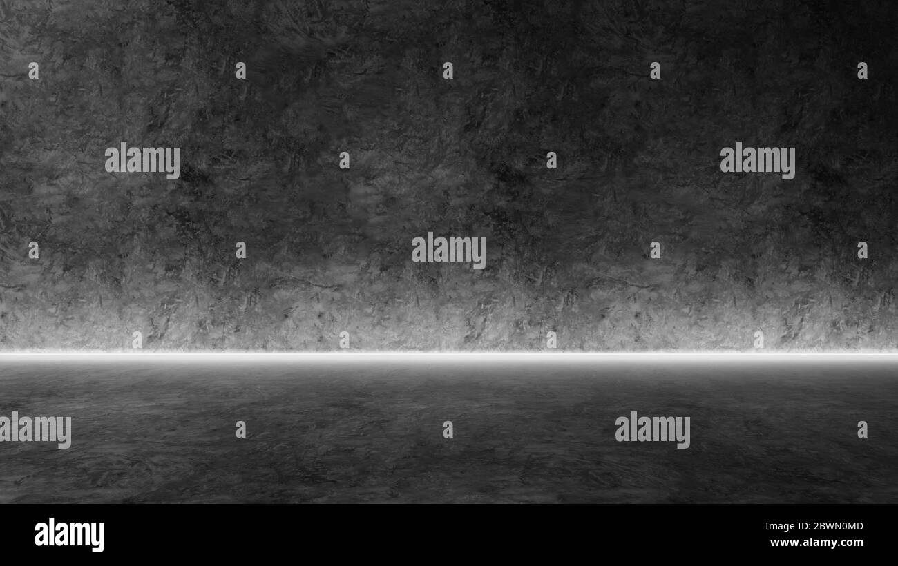 Parete in cemento, Grunge cemento pietra solida edificio sfondo 3D rendering. Foto Stock