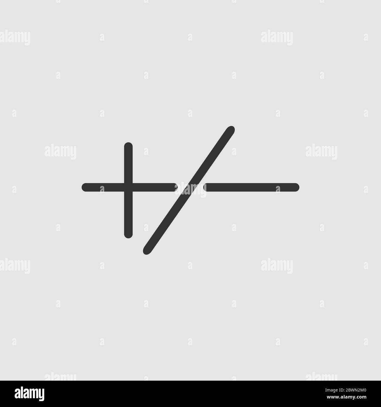 Icona più o meno piatta. Pittogramma nero su sfondo grigio. Simbolo dell'illustrazione vettoriale Illustrazione Vettoriale