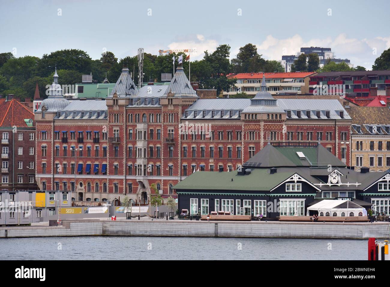 Helsingborg Waterfront, Scania, Svezia, Schweden, Sverige, Svédország, Europa Foto Stock
