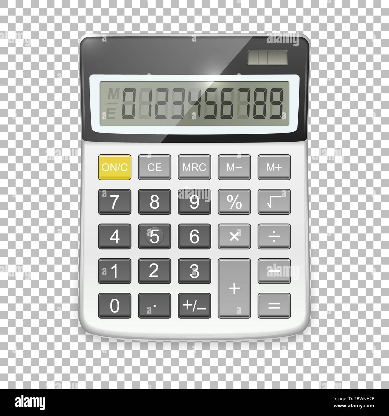 Icona della calcolatrice vettoriale realistica isolata su sfondo  trasparente, modello di progettazione in EPS10 Immagine e Vettoriale - Alamy
