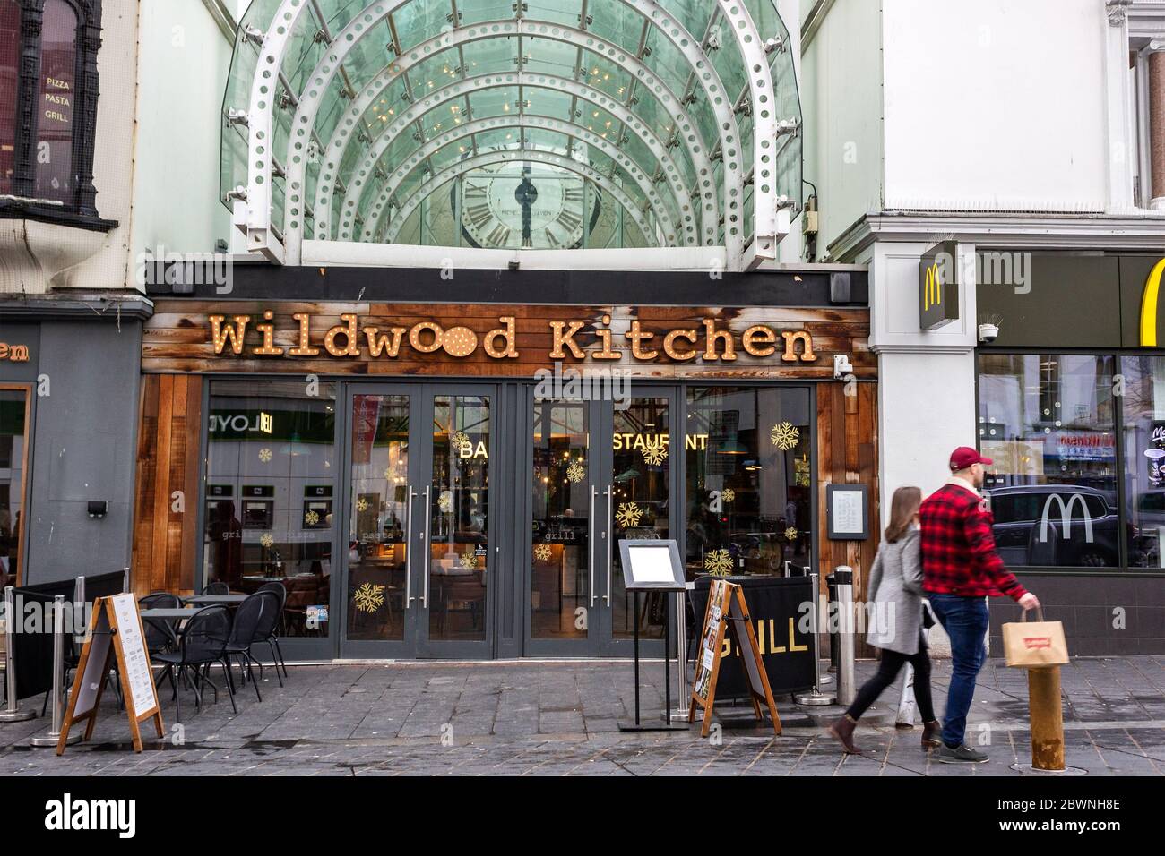 Wildwood Kitchen, ristorante europeo a Clayton Square, Liverpool. Foto Stock