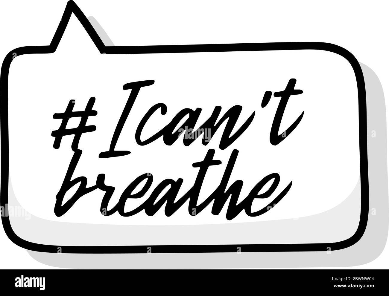 Non posso respirare la bandiera di protesta circa il diritto umano del popolo nero negli Stati Uniti America. Illustrazione vettoriale. Poster e simbolo. Illustrazione Vettoriale