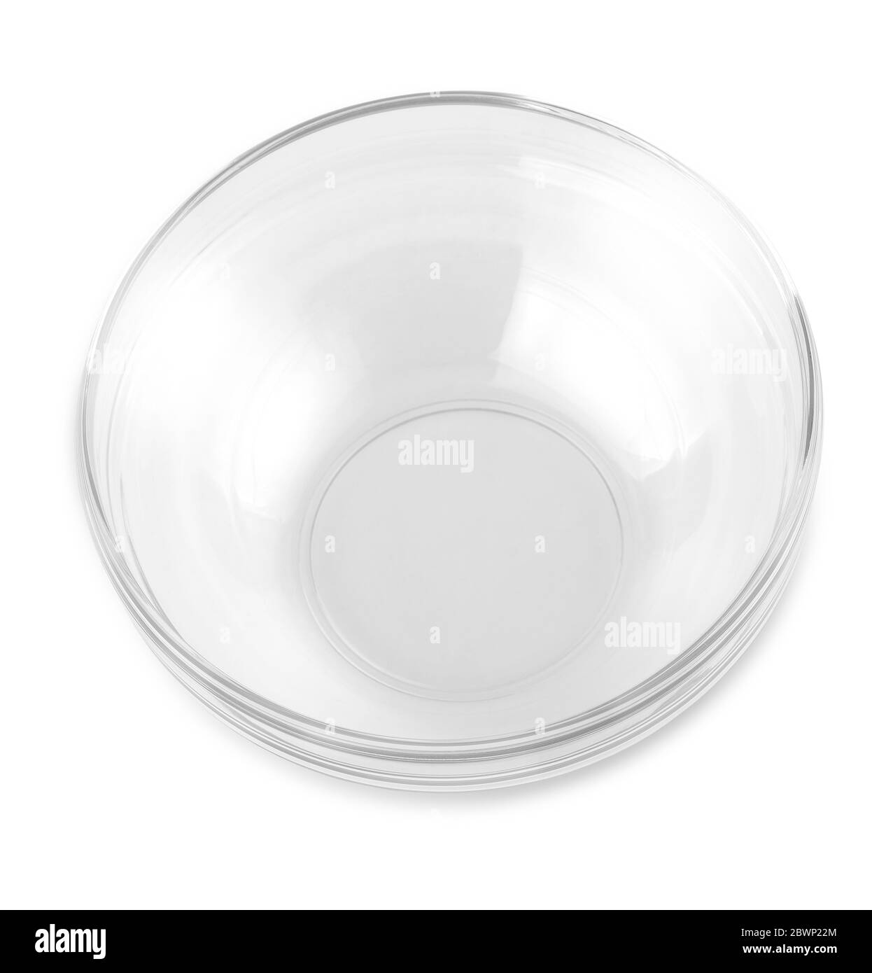 Il bicchiere vuoto isolato su sfondo bianco. Foto Stock