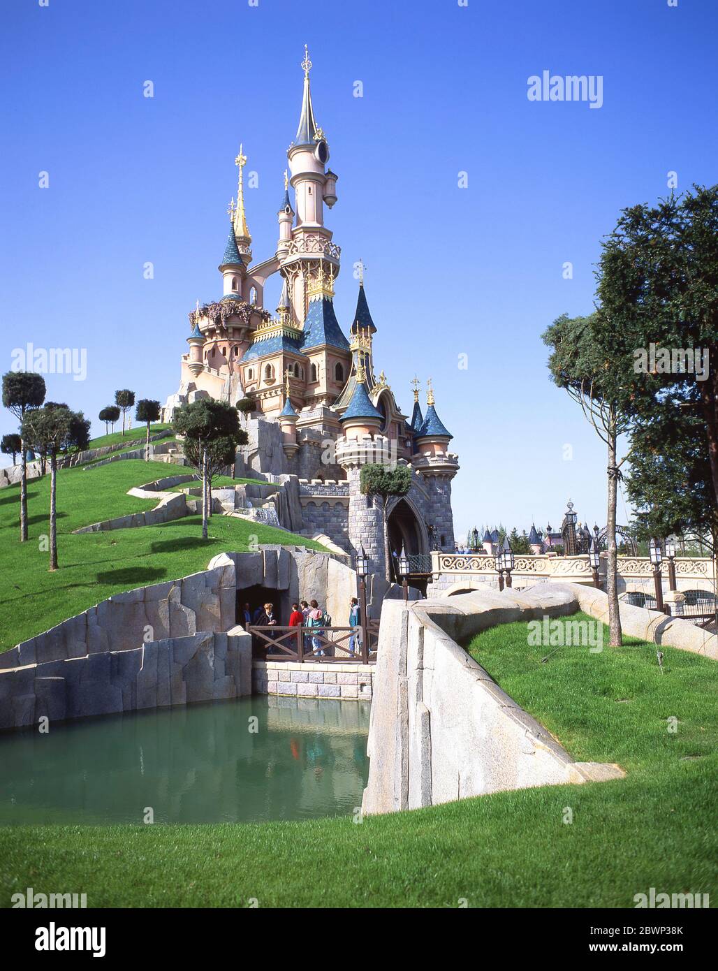 Sleeping Beauty Castle, Disneyland Park, Disneyland Paris, Marne-la-Vallée, Île-de-France, Francia Foto Stock