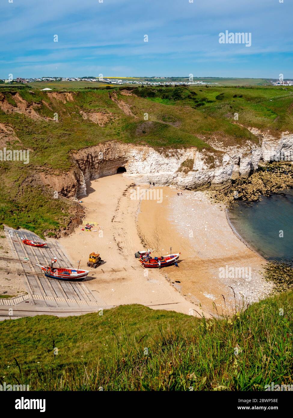 North Landing Bay, Yorkshire, Regno Unito. Foto Stock