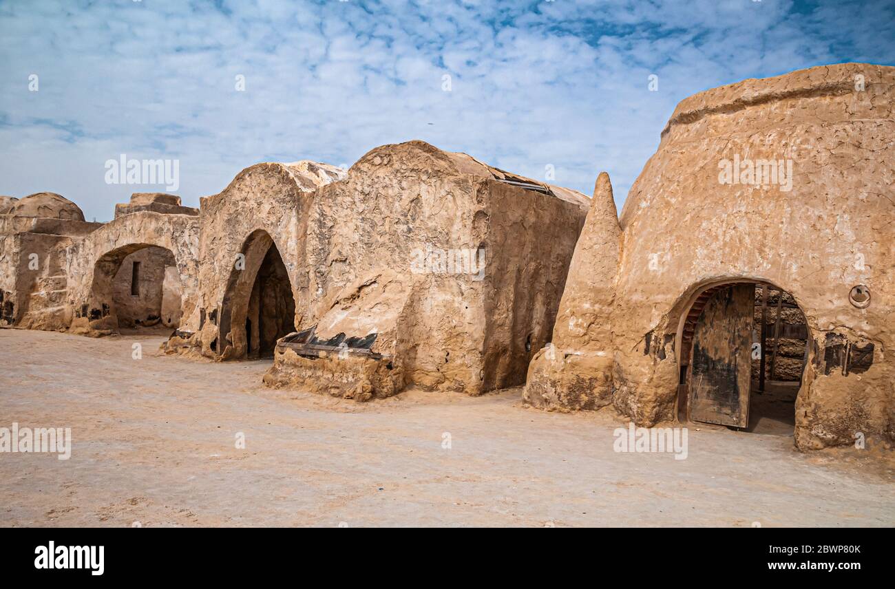 Set di film Star Wars per il pianeta Tatooine Foto Stock