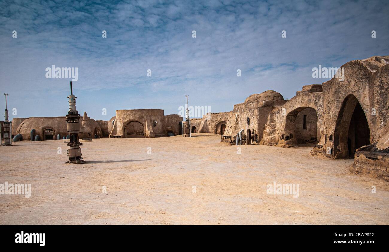 Set di film Star Wars per il pianeta Tatooine Foto Stock