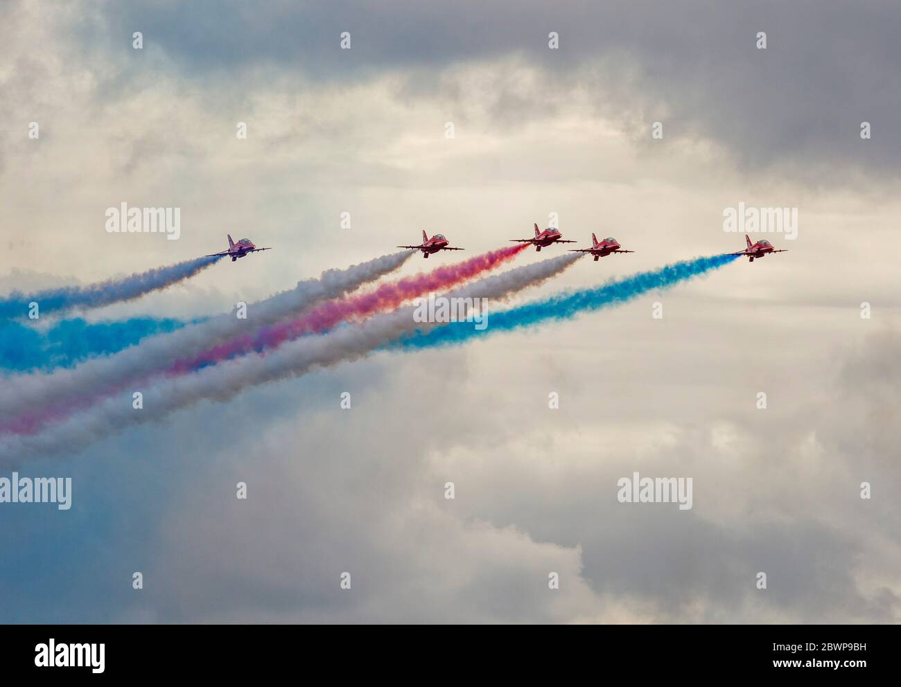 Le frecce rosse battenti a Biggin Hill Airshow di Foto Stock