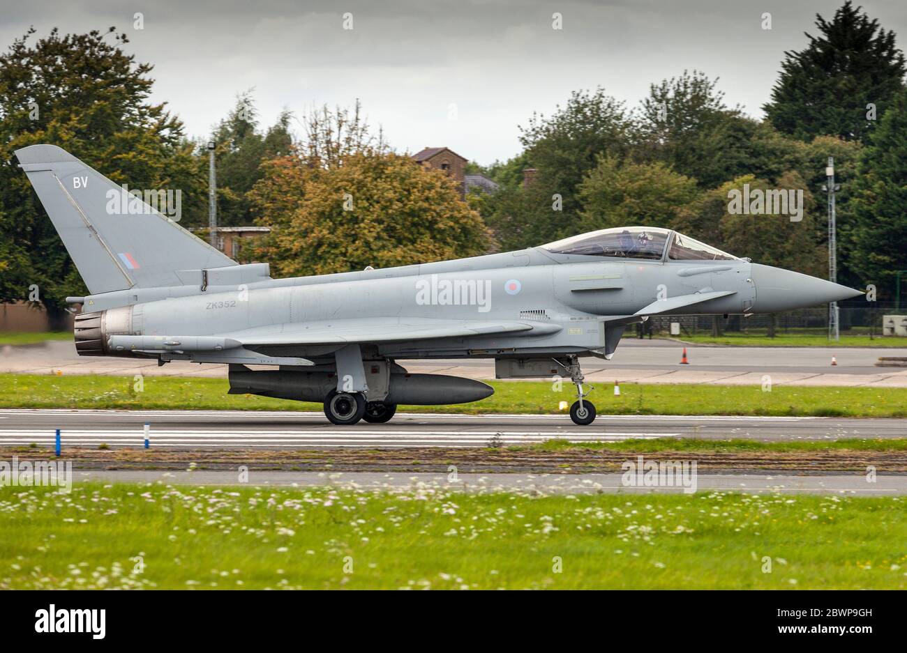RAF Eurofighter Typhoon sulla pista del Biggin Hill Airshow Foto Stock