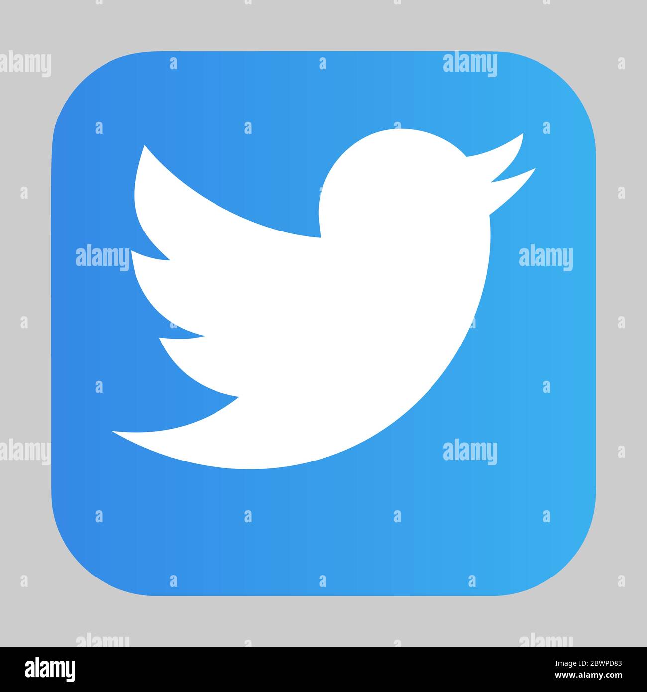 VORONEZH, RUSSIA - 11 GENNAIO 2020: Icona del logo Twitter Illustrazione Vettoriale