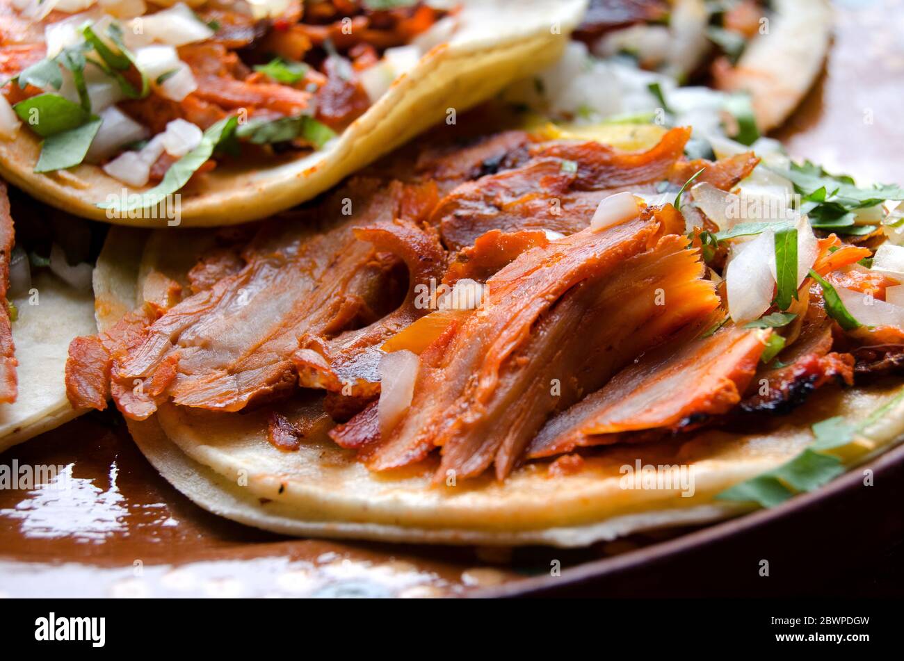 Cibo messicano tradizionale: Taco al Pastor Foto Stock