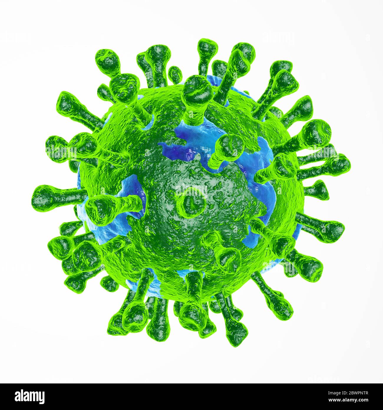 2019 nCov-Corona virus focolaio e coronavirus influenza bianco fondo concetto pericoloso influenza colpo Covid -19 pandemia di salute medica rischio wi Foto Stock
