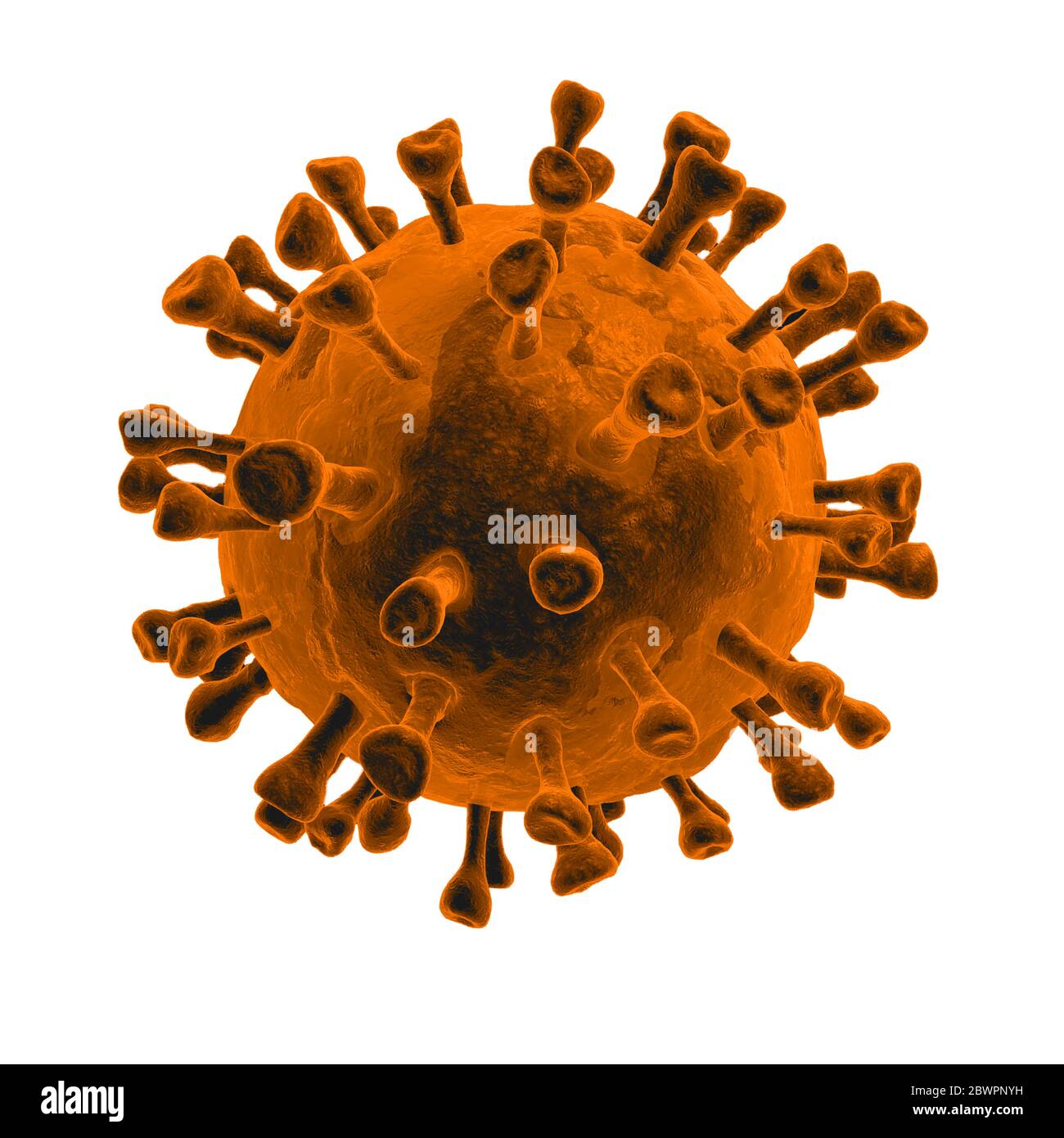 2019 nCov-Corona virus focolaio e coronavirus influenza bianco fondo concetto pericoloso influenza colpo Covid -19 pandemia di salute medica rischio wi Foto Stock