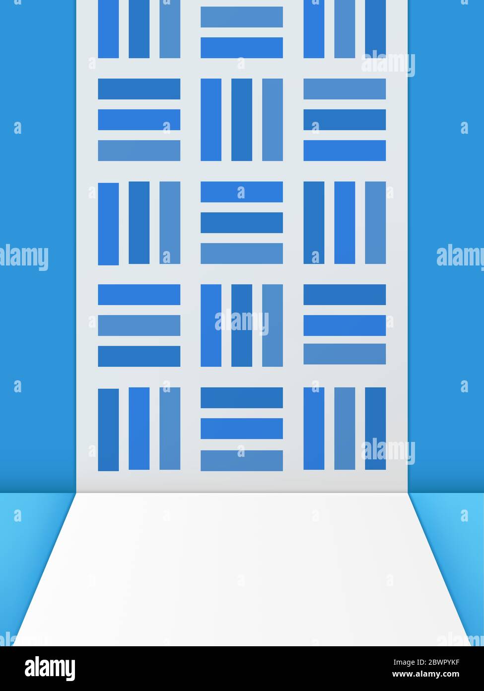 Vector Trendy Minimal Geometric Studio Shot background con tema estivo motivo e colore per la visualizzazione del prodotto. Illustrazione Vettoriale