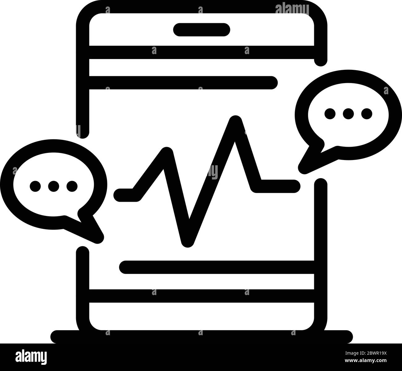 Icona del traduttore per smartphone, stile struttura Illustrazione Vettoriale