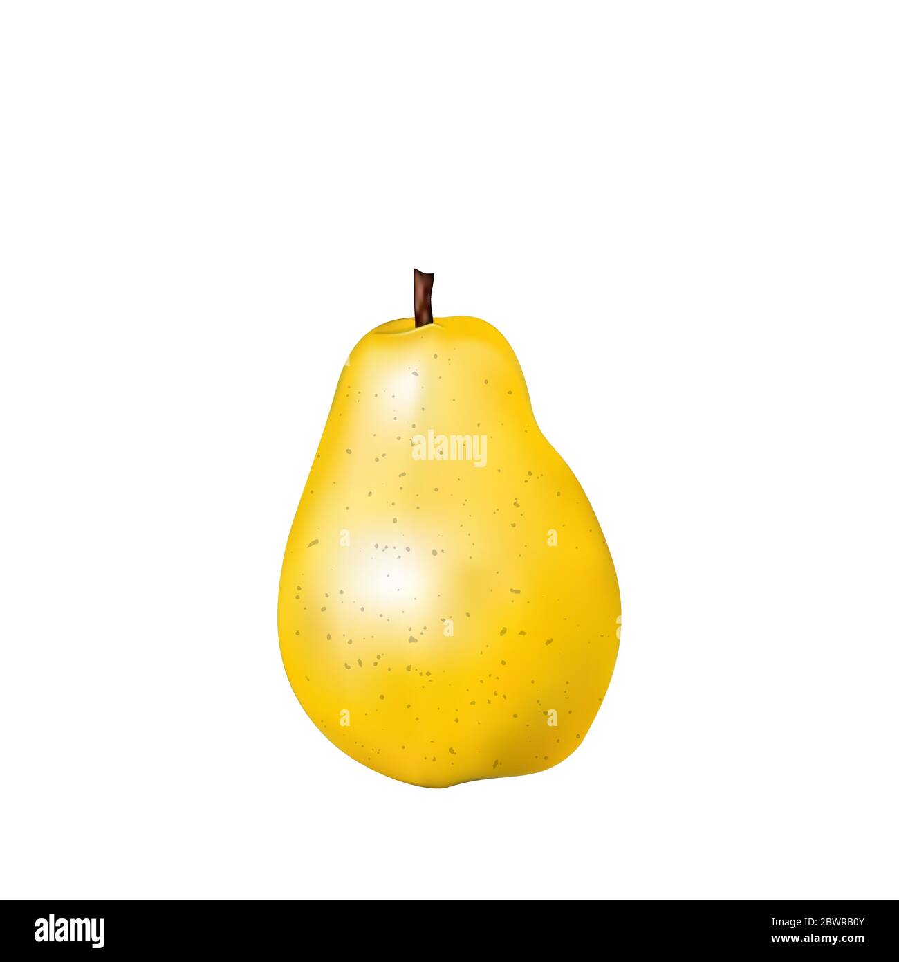 Frutta una pera matura e realistica. eps vettoriale 10 Illustrazione Vettoriale