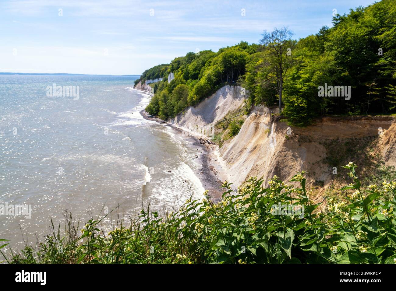 La costa di Rügen sul Mar Baltico Foto Stock