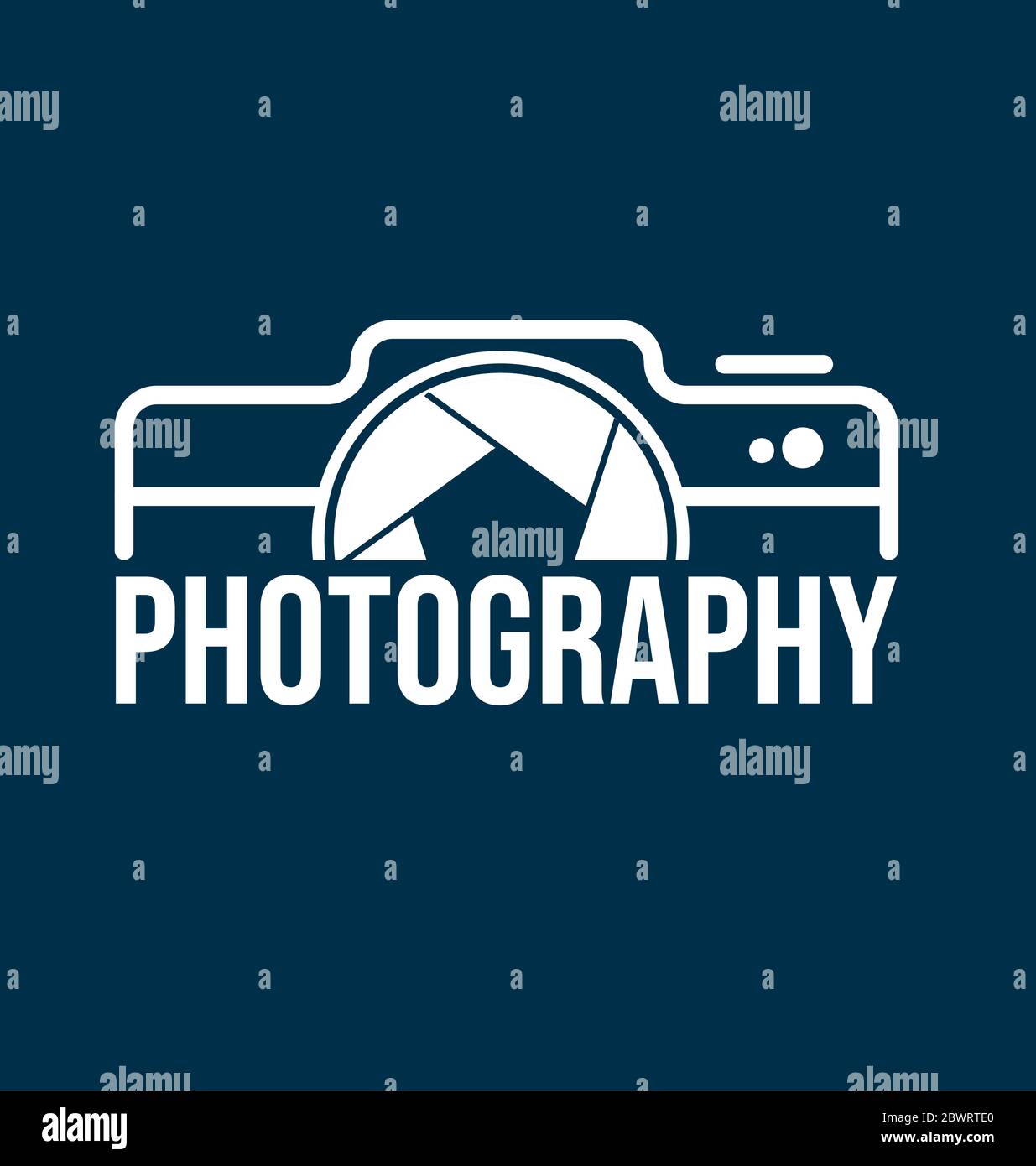 Modello logo fotografico per fotografi. Logo fotocamera digitale EPS vettoriale Illustrazione Vettoriale