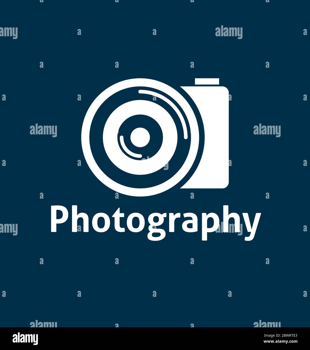 Modello logo fotografico per fotografi. Logo fotocamera digitale EPS vettoriale Illustrazione Vettoriale