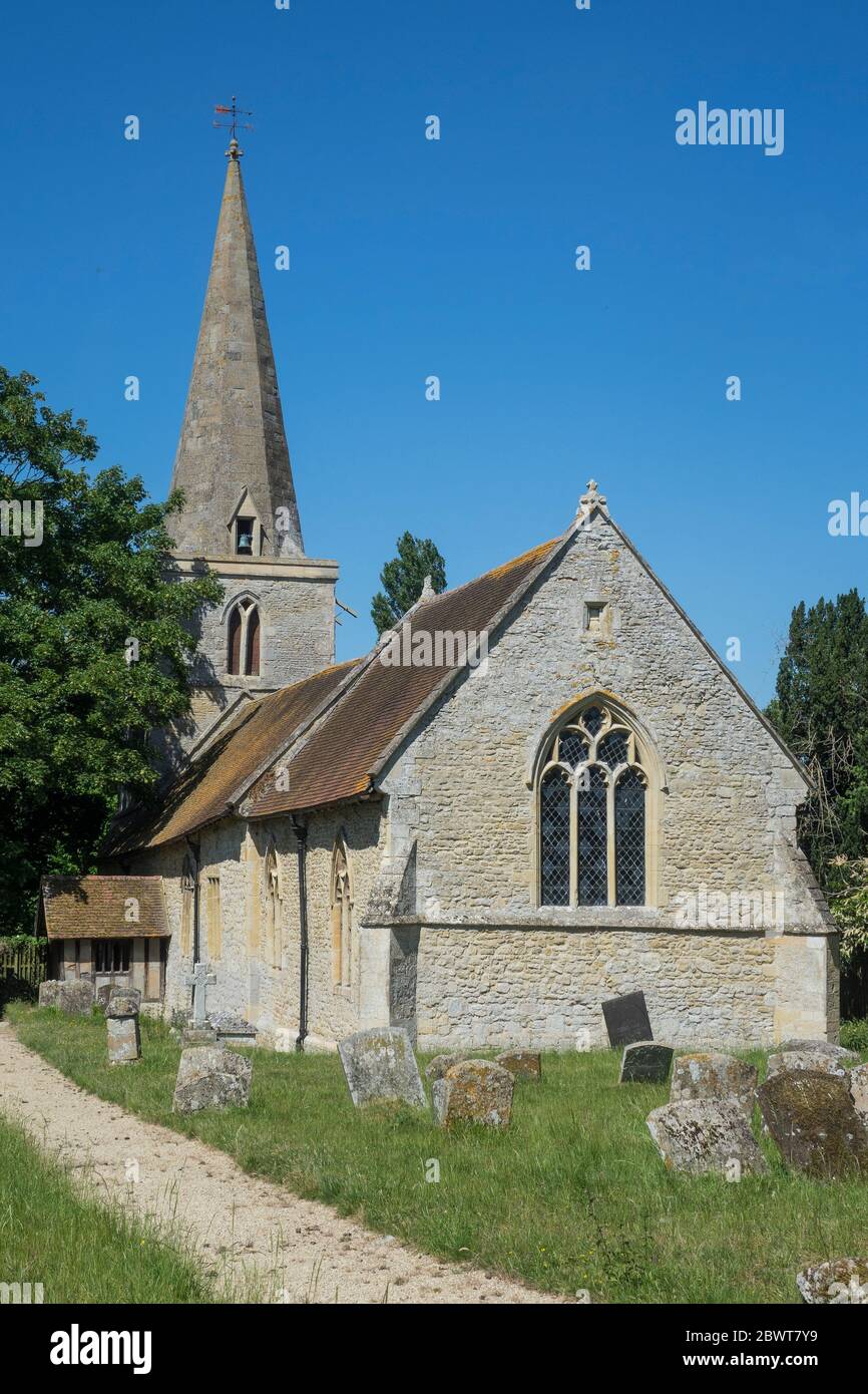 Inghilterra, Oxfordshire, Newington chiesa Foto Stock