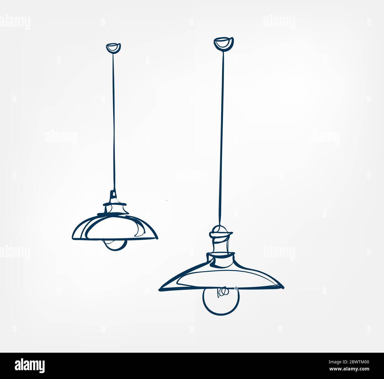 lampada elemento di progettazione vettoriale a una linea Illustrazione Vettoriale