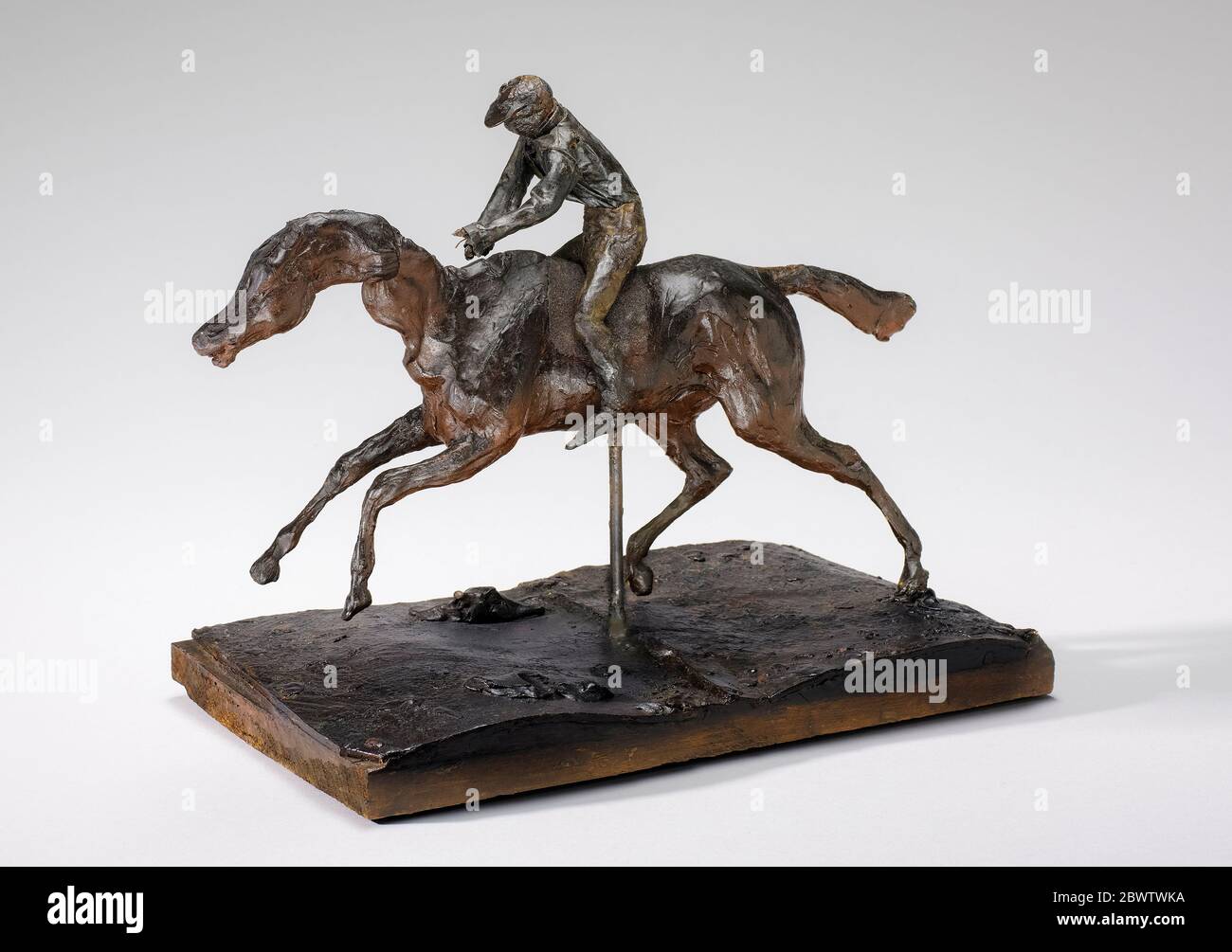 Edgar Degas, scultura, Cavallo Galloping sul piede destro con jockey figura, circa 1890-1899 Foto Stock