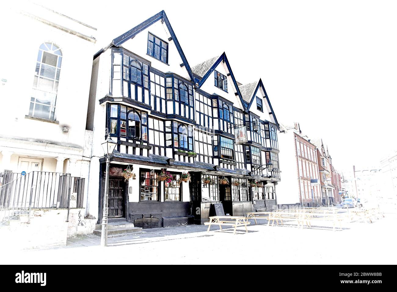 The Historical Llandoger Trow pub a Bristol, Inghilterra Regno Unito Foto Stock