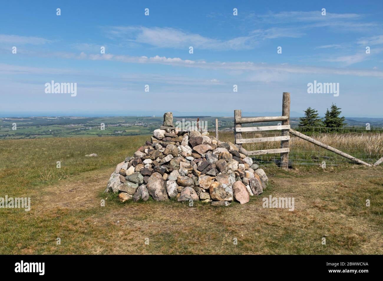 The Summit Cairn of Blakely Raise, Ennerdale, Lake District, Cumbria, Regno Unito Foto Stock