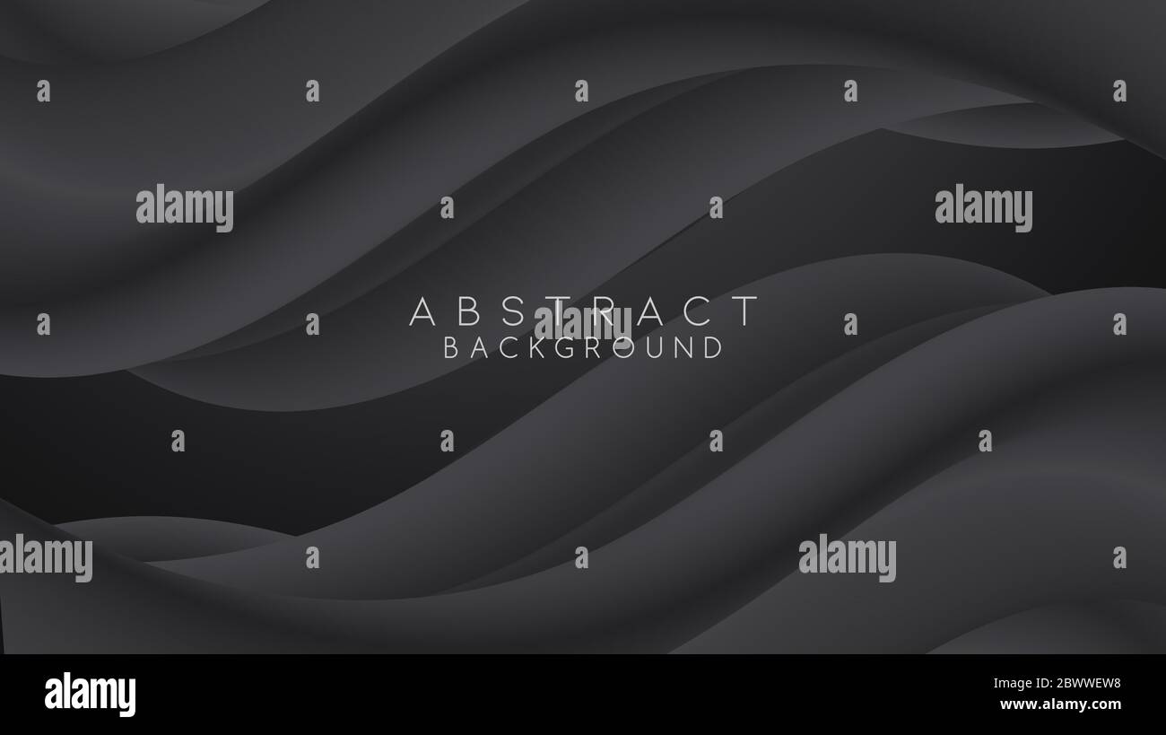 Modern Black astratto design sfondo Flow Motion Illustrazione Vettoriale