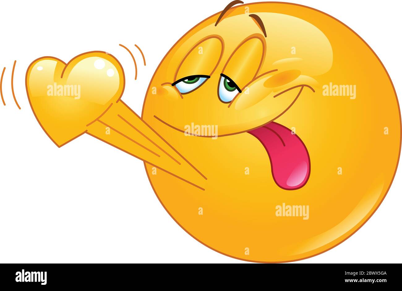 Emoticon innamorata del battito cardiaco Illustrazione Vettoriale