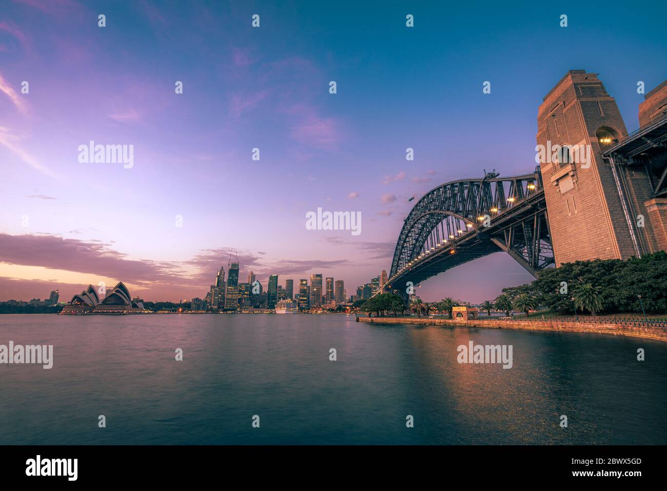 Alba Al Porto Di Sydney, Australia Foto Stock