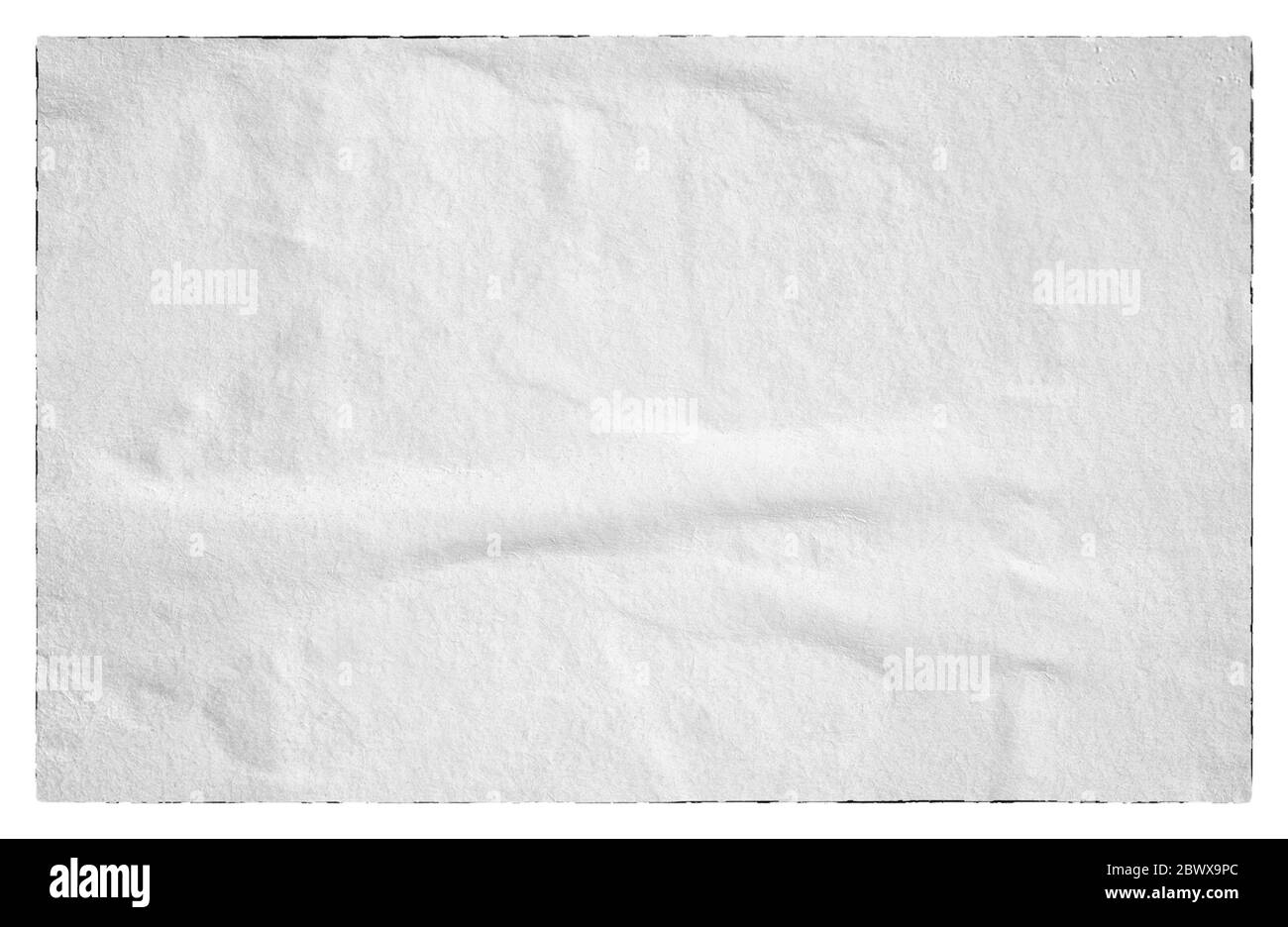 Carta bianca strappata sfondo strappato vuoto piegato poster sbriciolati cartelloni grunge texture superficie sfondo vuoto spazio per il testo Foto Stock