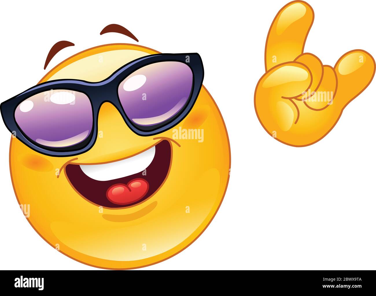 Emoticon funky Illustrazione Vettoriale