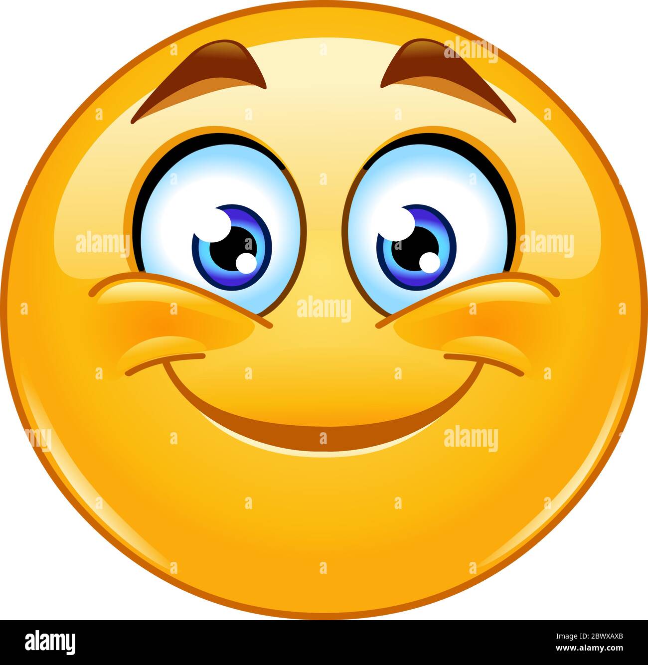 Emoticon sorridente Illustrazione Vettoriale