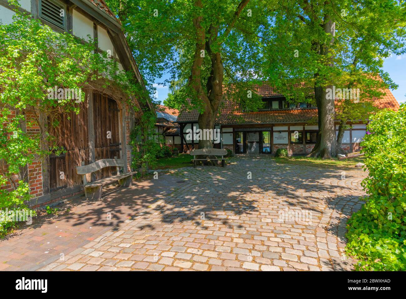 Fischerhude, Ottersberg, Landkreis Verden, Niedersachsen, Germania Foto Stock