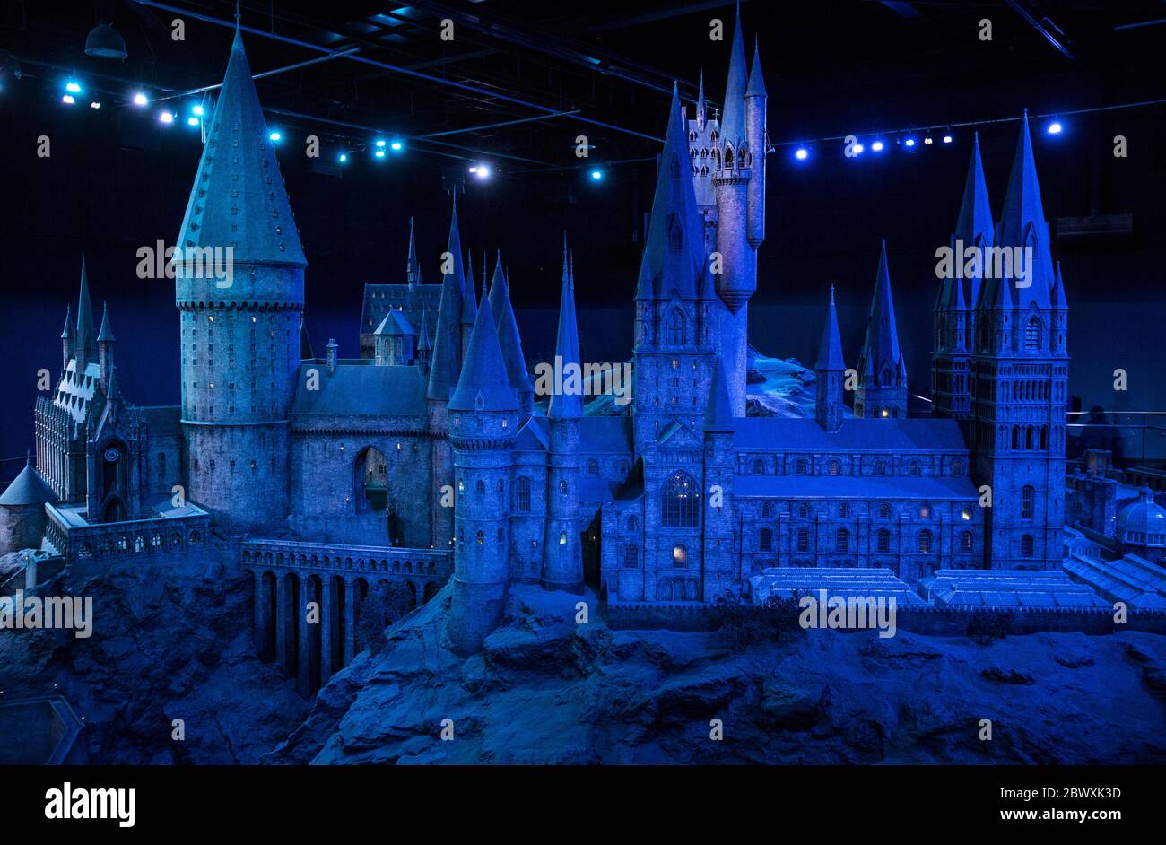 Scene interne del castello di Hogwarts stanza modello Harry Potter World Warner Bros Studio Tour Leavesden WatfordHarry Potter, tour studio, backstage, oggetto Foto Stock