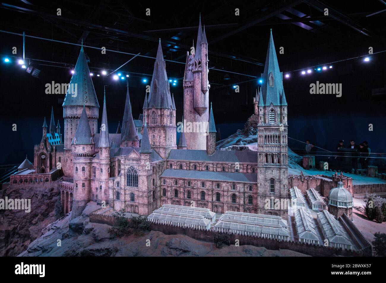 Scene interne del castello di Hogwarts stanza modello Harry Potter World Warner Bros Studio Tour Leavesden WatfordHarry Potter, tour studio, backstage, oggetto Foto Stock