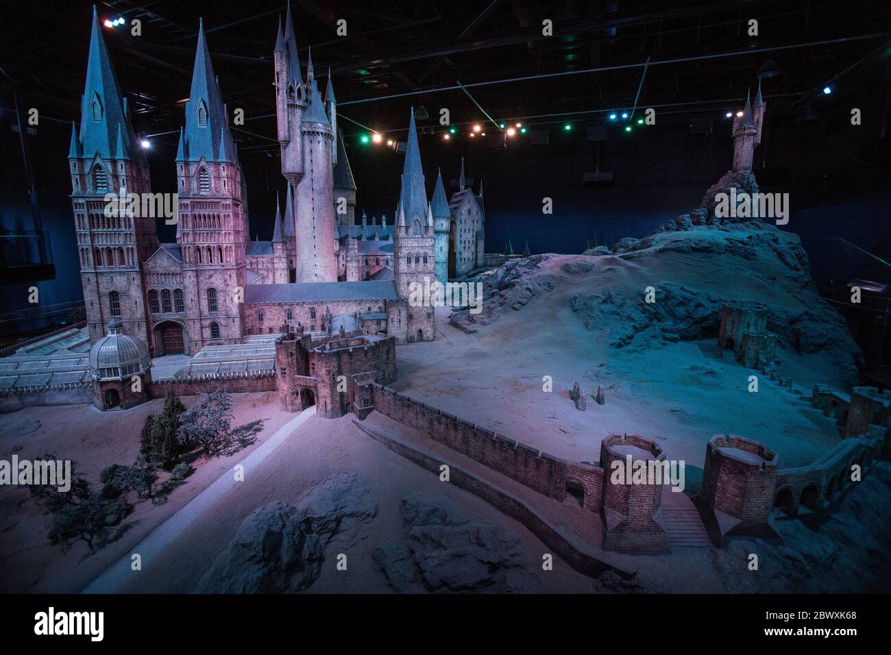 Scene interne del castello di Hogwarts stanza modello Harry Potter World Warner Bros Studio Tour Leavesden WatfordHarry Potter, tour studio, backstage, oggetto Foto Stock