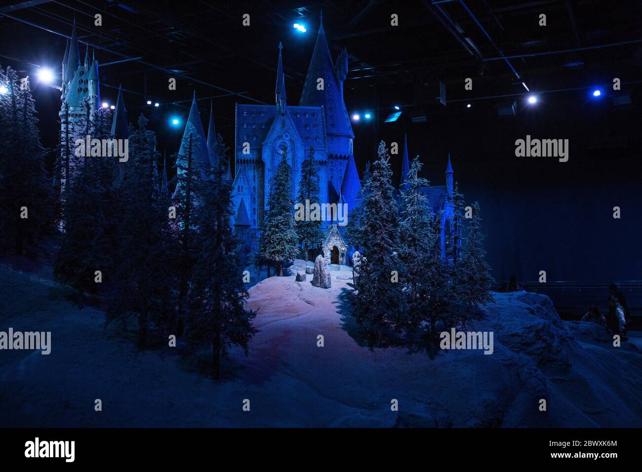 Scene interne del castello di Hogwarts stanza modello Harry Potter World Warner Bros Studio Tour Leavesden WatfordHarry Potter, tour studio, backstage, oggetto Foto Stock