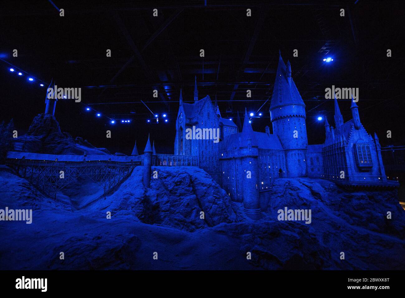 Scene interne del castello di Hogwarts stanza modello Harry Potter World Warner Bros Studio Tour Leavesden WatfordHarry Potter, tour studio, backstage, oggetto Foto Stock